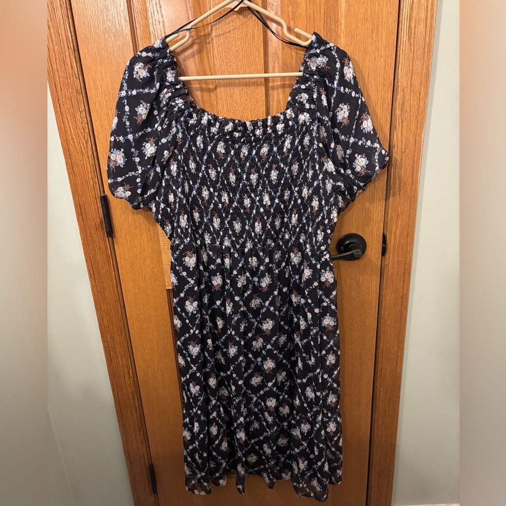 Dark Blue Midi Lauren Conrad Dress